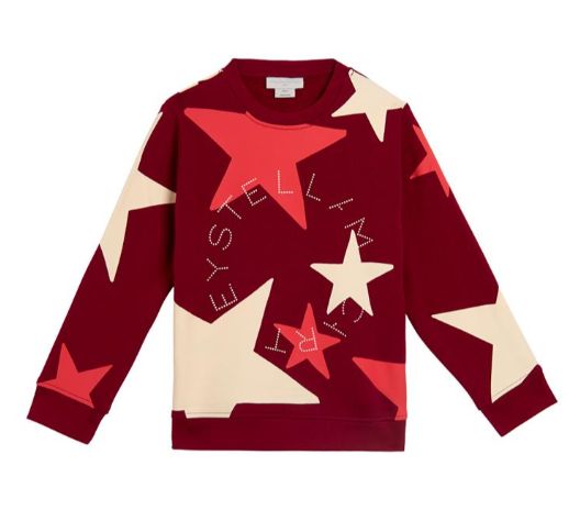STELLA MCCARTNEY STARS AND LOGO DISK PRINT SWEATSHIRT