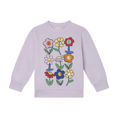STELLA MCCARTNEY  FLOWER PRINT STELLA LETTERING  SWEATSHIRT