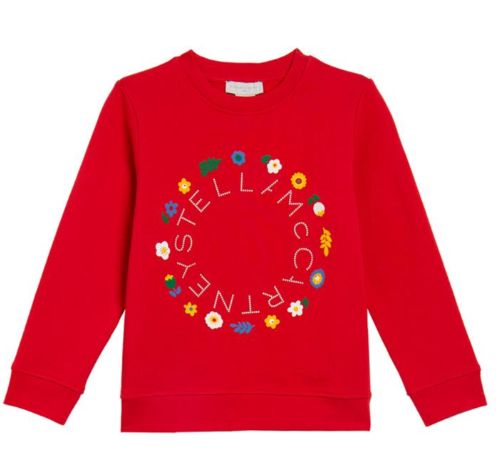 STELLA MCCARTNEY STELLA LOGO DISK AND FLOWER SWEATSHIRT