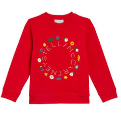 STELLA MCCARTNEY STELLA LOGO DISK AND FLOWER SWEATSHIRT