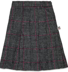 N.21 CHECK PLAID PLEATED SKIRT