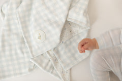 BEE & DEE 2PC GOOSE ON PLAID FOOTIE WITH BONNET SET