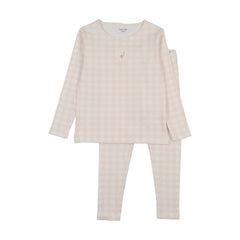 BEE & DEE 2PC GOOSE ON PLAID P.J.'S
