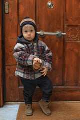 1+IN THE FAMILY PLAID HOODED JACKET