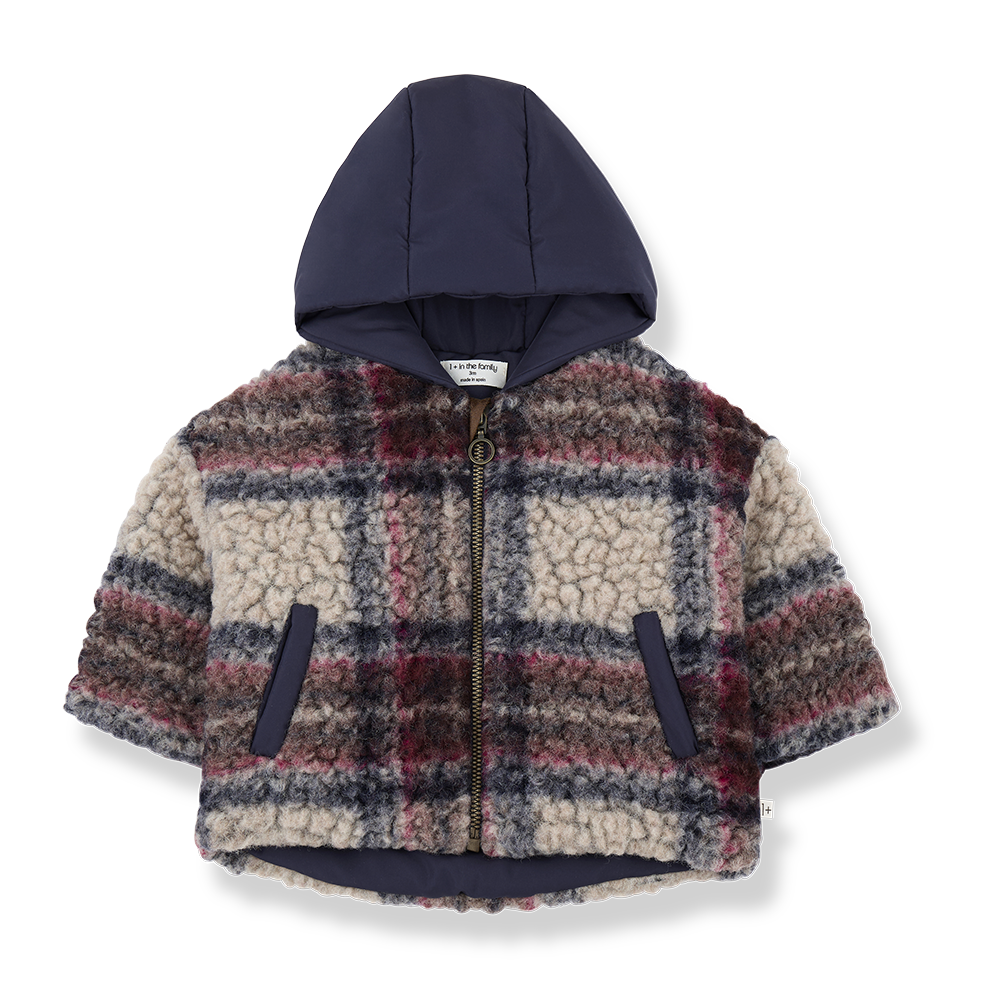 1+IN THE FAMILY PLAID HOODED JACKET