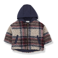 1+IN THE FAMILY PLAID HOODED JACKET
