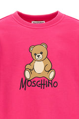 MOSCHINO LONG SLEEVE LOGO BEAR FACE PATCH DRESS