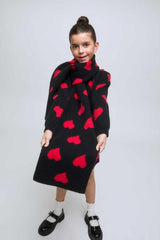 COMPANIA FANTASTICA MINI HEART PRINT SCARF