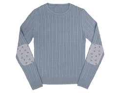 HEV BRAIDED KNIT PATCH SWEATER