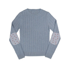 HEV BRAIDED KNIT PATCH SWEATER
