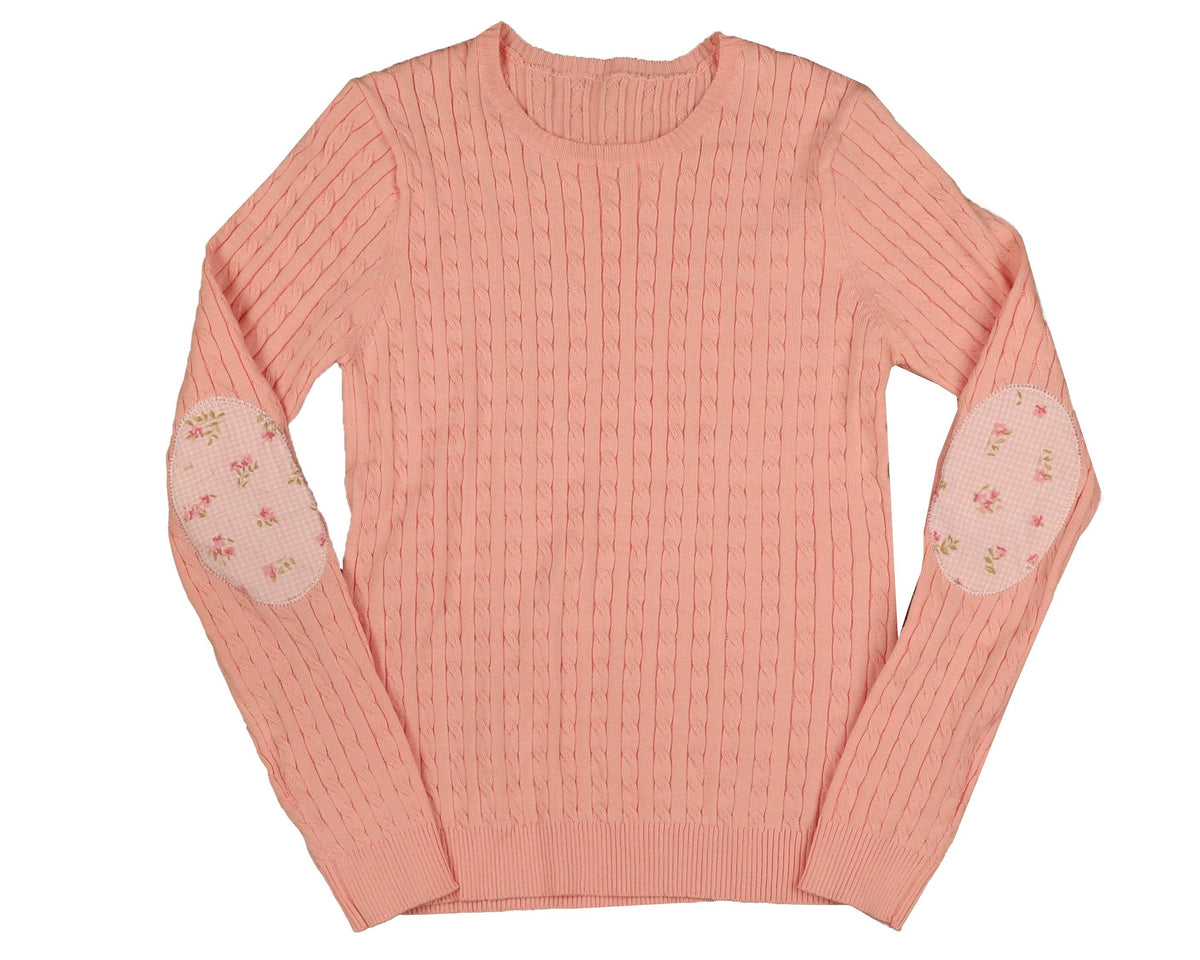 HEV BRAIDED KNIT PATCH SWEATER