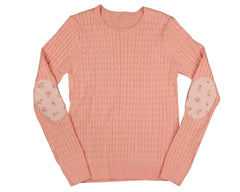 HEV BRAIDED KNIT PATCH SWEATER