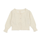 LILETTE HEART OPEN KNIT CARDIGAN