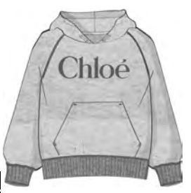 CHLOE LOGO HOODED SWEATSHIRT