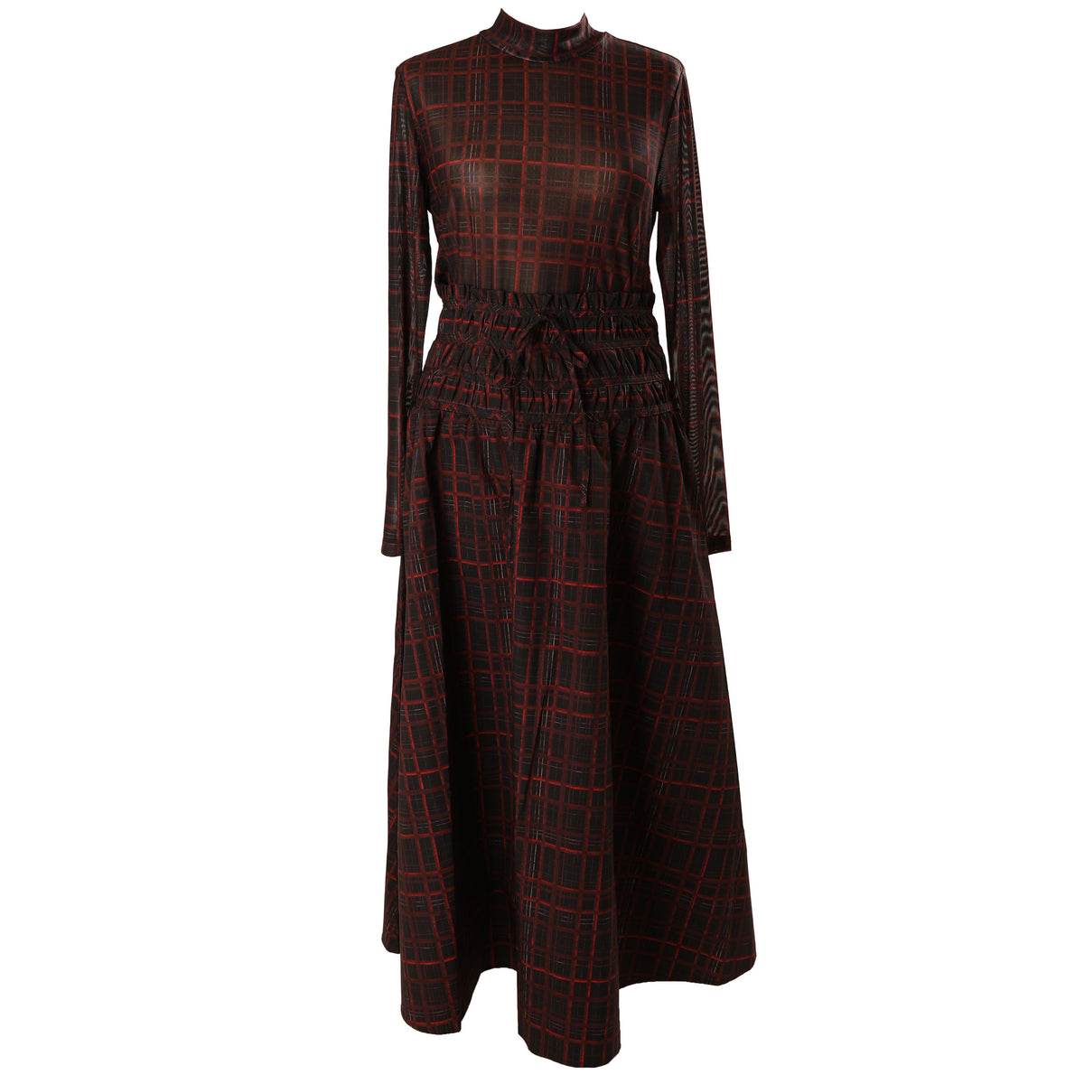 HEV 2PC MESH TOP WITH PRINT SKIRT SET
