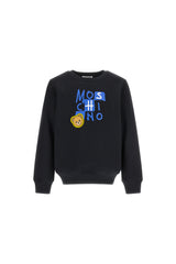MOSCHINO LOGO GRAPHIC BEAR PATCH SWEATSHIRT