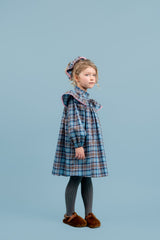 PAADE MODE WILLOW RUFFLED STAND UP COLLAR PLAID DRESS