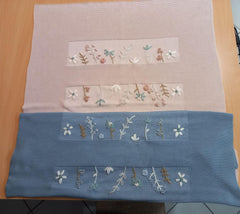 INIMINI EMROIDERED FLOWERS KNIT BLANKET