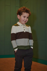 COPENHAGEN COLORS L.S STRIPED PIQUE POLO