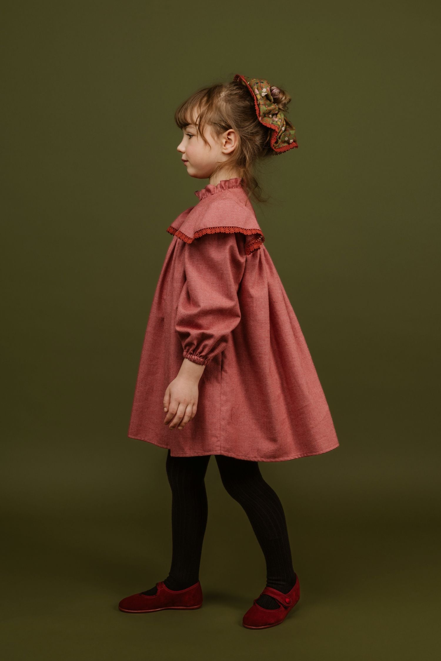 PAADE MODE ROSA RUFFLE NECK HIGH WAIST DRESS