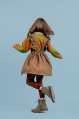 PAADE MODE ELLIS WOOL CHECKED RUFFLE STRAPS PINAFORE JUMPER