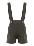 PERNILLE HOUNDSTOOTH SUSPENDER SHORTS