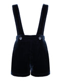 PERNILLE  VELVET SUSPENDER SHORTS