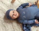 CUDDLE & COO 2PC PRINT FOOTIE + BEANIE SET