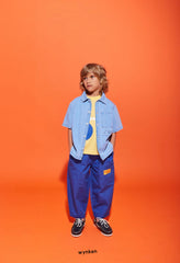 WYNKEN SHORT SLEEVE PANEL DENIM SHIRT