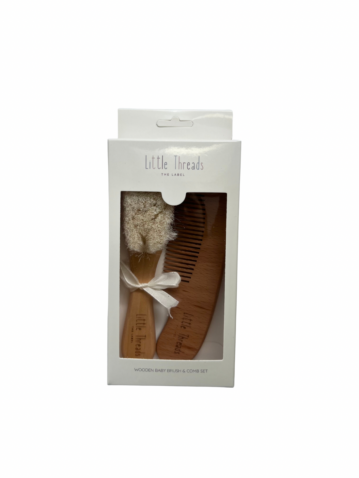 LITTLE THREADS WOODEN BABY BRUSH & COMBO SET