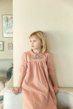 NOU NELLE 3/4 SLEEVE SCALLOP EMBROIDERED DRESS