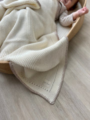 LITTLE THREADS KNIT COTTON BLANKET