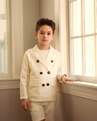 PANTHER 2PC LINEN BLAZER WITH