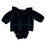 COSMOSOPHIE 2PC PLAID BABY SET