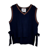 HEV CONTRAST STRIPE RIBBON TIE VEST