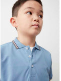 COLMAR SHORT SLEEVE POLO WITH STRIPE COLLAR