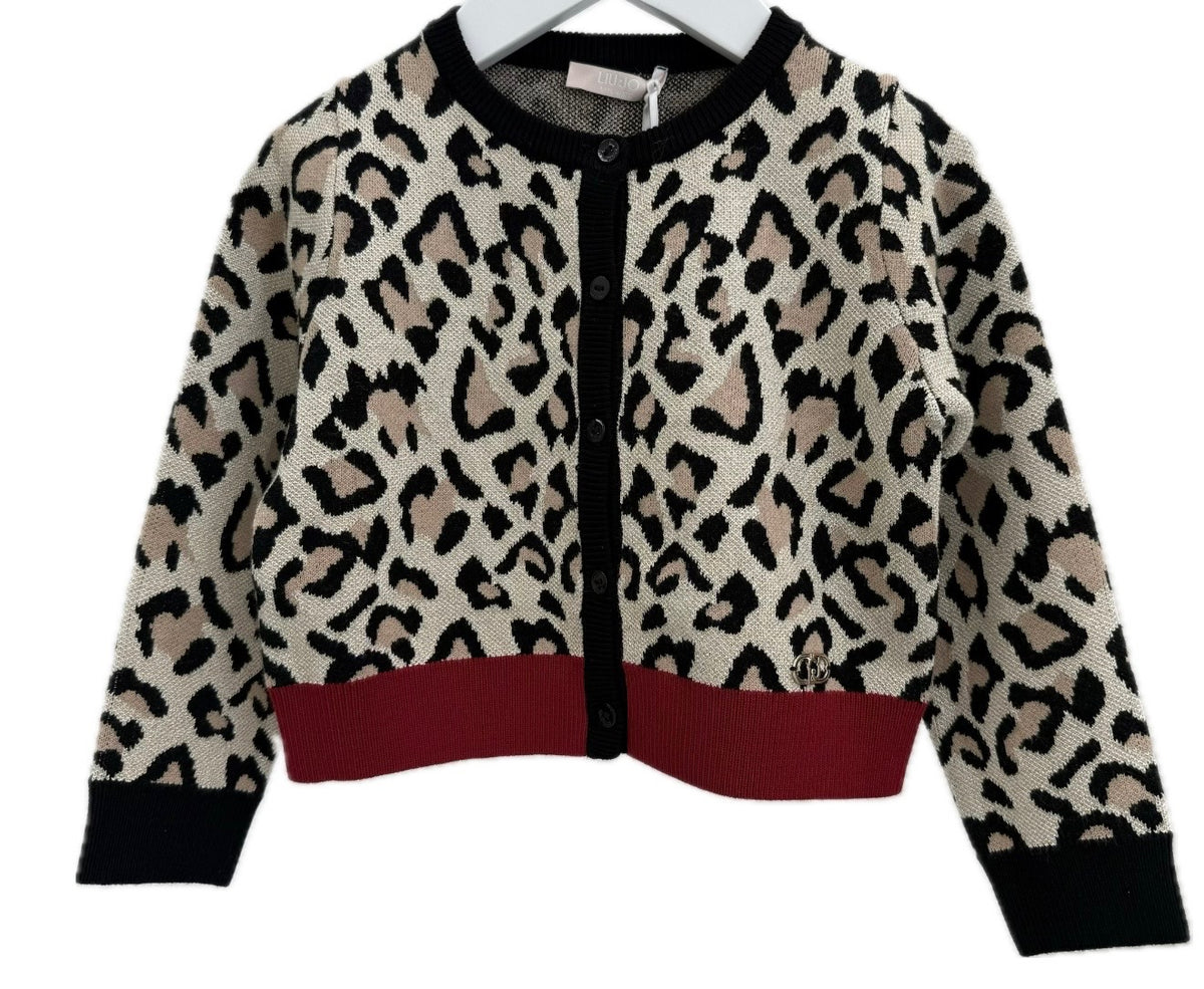 LIU-JO BABY LEOPARD CARDIGAN