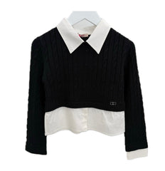 LIU-JO SWEATER OVER BLOUSE