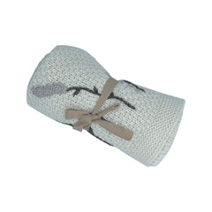 INIMINI KNIT FLORAL BLANKET