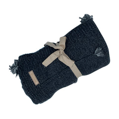 INIMINI KNIT TASSLE  BLANKET
