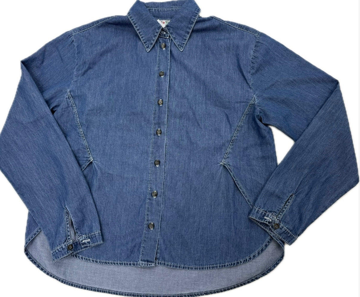 HARDTAIL CHAMBRAY SIDE SPLIT DELUXE TOP
