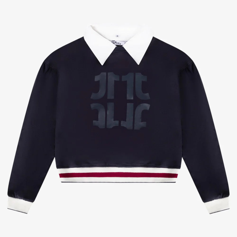 ONE TWENTY SIGNATURE COLLAR SWEATSHIRT
