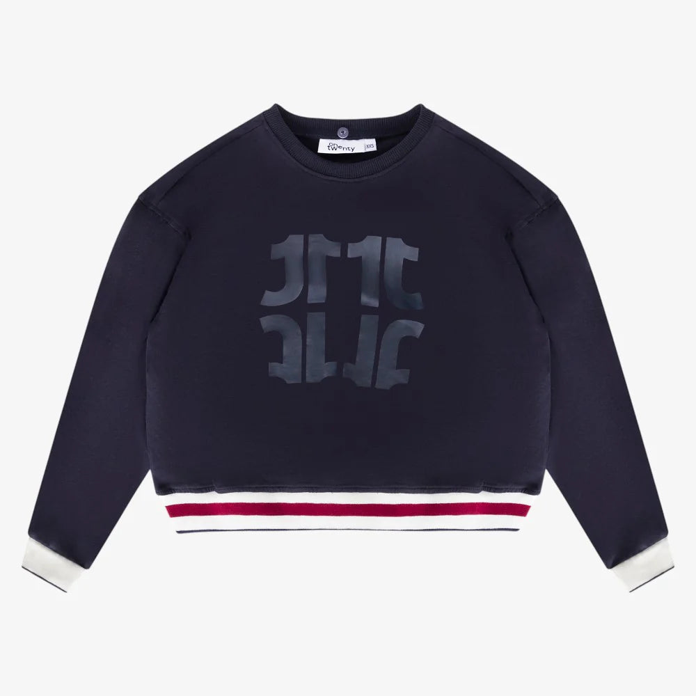 ONE TWENTY SIGNATURE COLLAR SWEATSHIRT