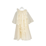 MAISON AVA AIKO BOW DETAIL TULLE GOWN