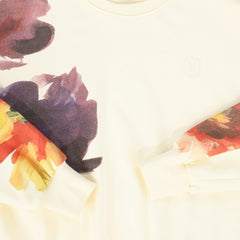 VALENTINA 2PC PAINTED FLOWER SWEATSHIRT WITH PLEATED MAXI CIRCLE SKIRT