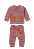 SPROET & SPROUT 2PC SWEATSET WITH TEDDY POCKETS