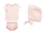 KIPP BABY 3PC LINEN WRAP SET W/BONNET