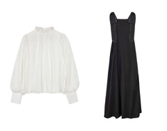 POET TEEN 2PC PEARL HEIRLOOM BLOUSE WITH TAFFETA JUMPER