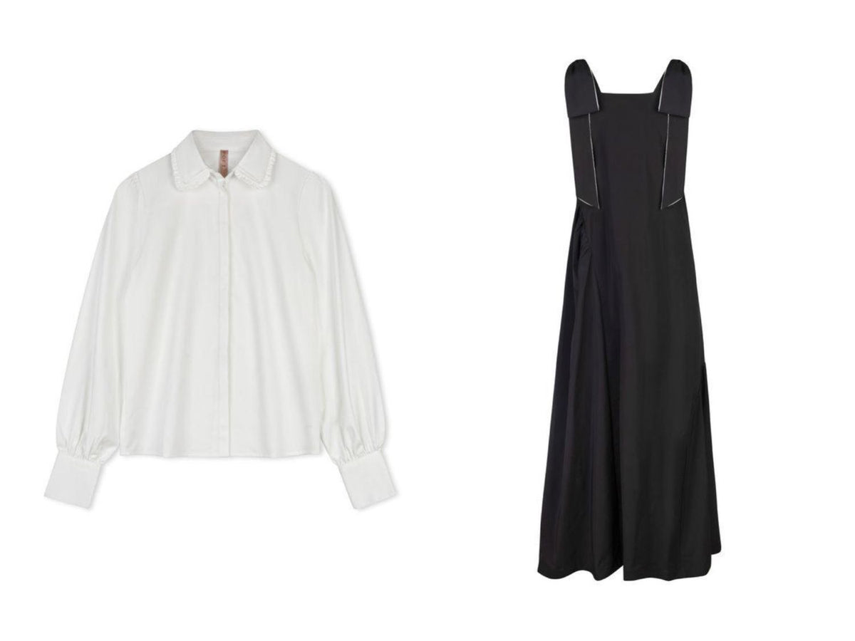 POET 2PC PEARL HEIRLOOM BLOUSE WITH TAFFETA JUMPER