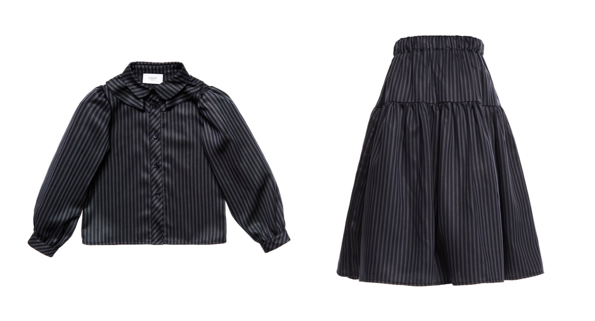 PAADE MODE 2PC DONATA PRINT BLOUSE WITH DONATA PLEATED SKIRT